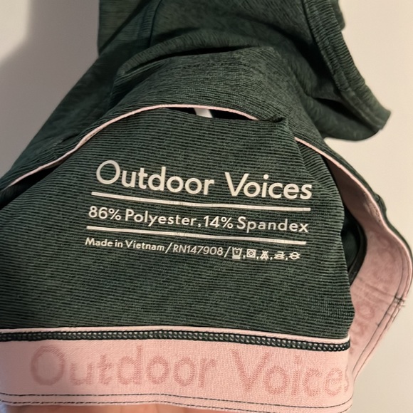 Outdoor Voices Women Green Athena High Neck Racerback Crop Top - Picture 5 of 5